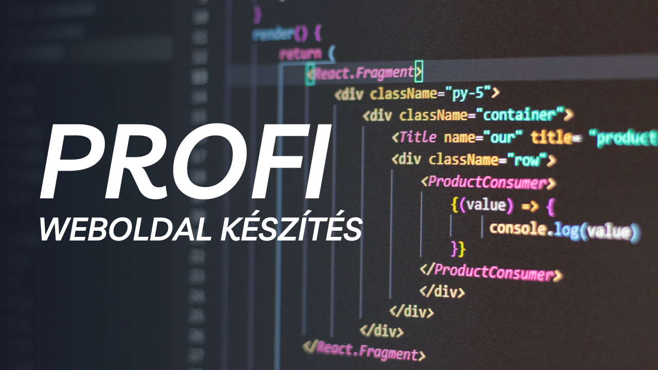 Profi weboldal készítés