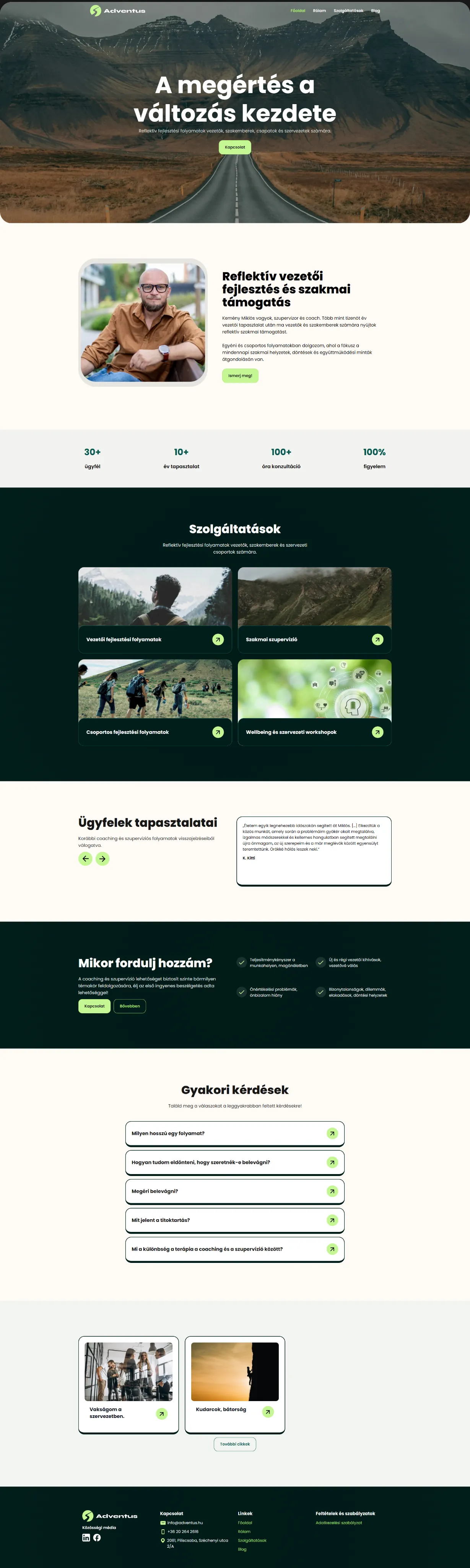 Adventus – Kemény Miklós weboldal