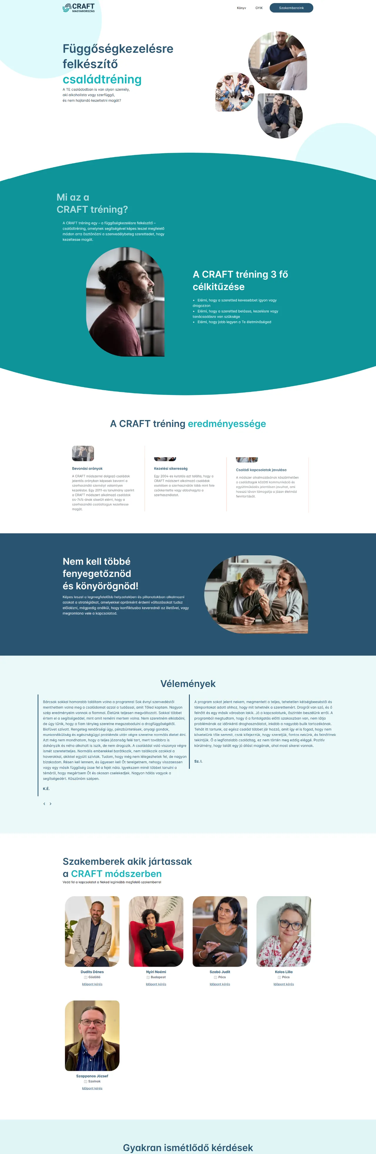 CRAFT módszer weboldal