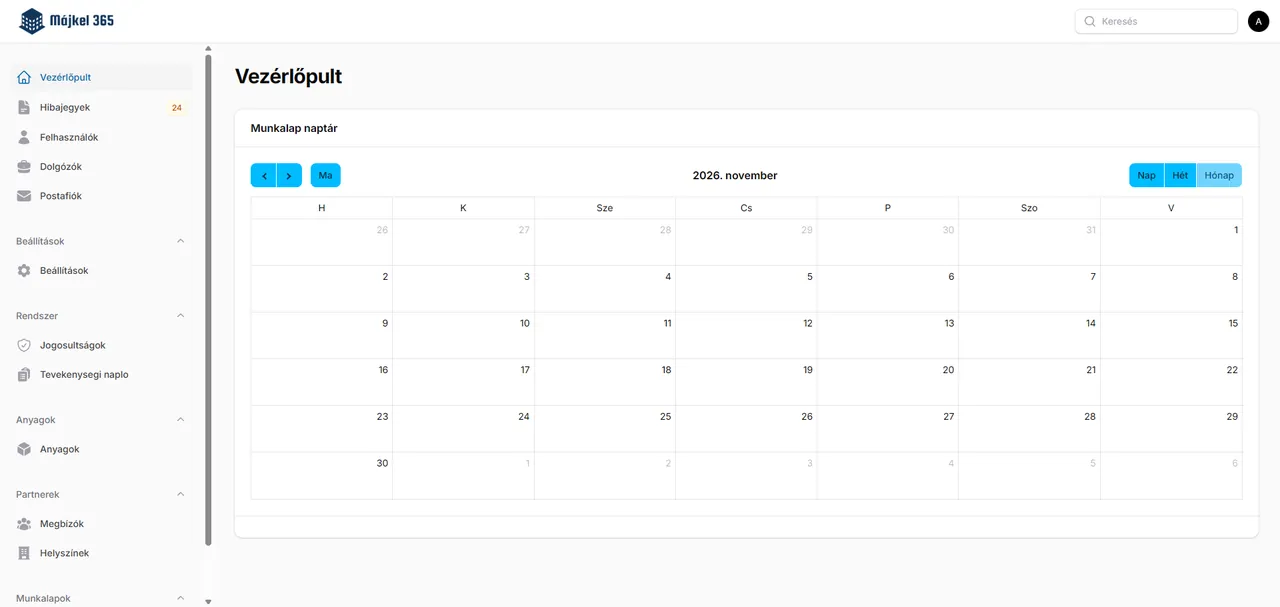 Majkel CRM weboldal